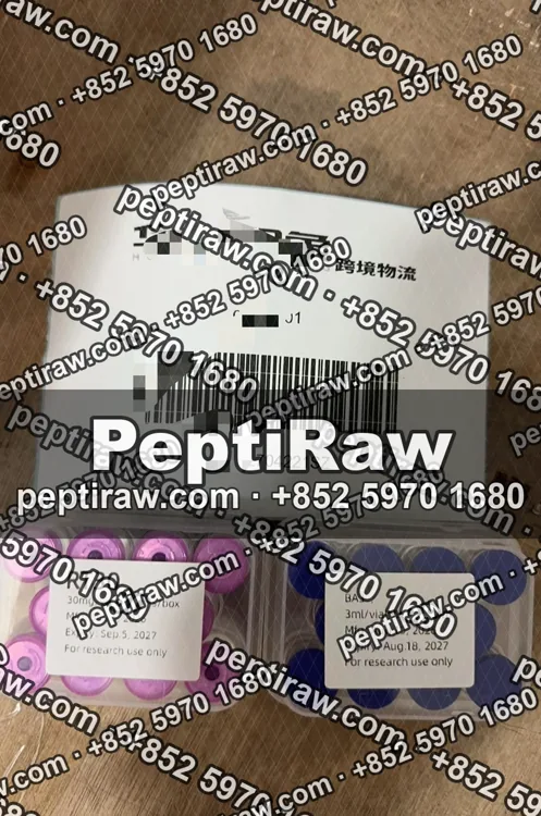 Courier label on the sealed pack